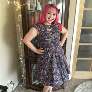 Keyhole floral dress